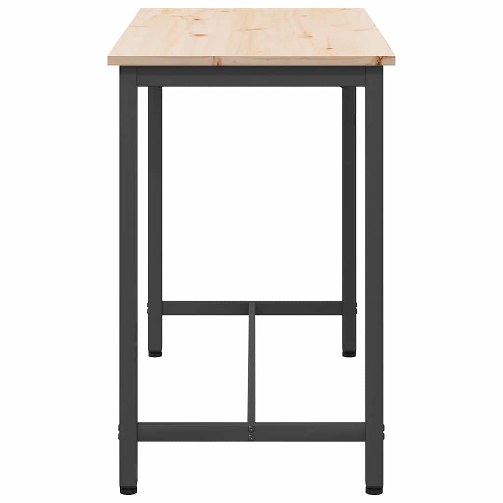 Tisch Natur 100 x 50 x 77 cm Ingenieure Holz und Stahl