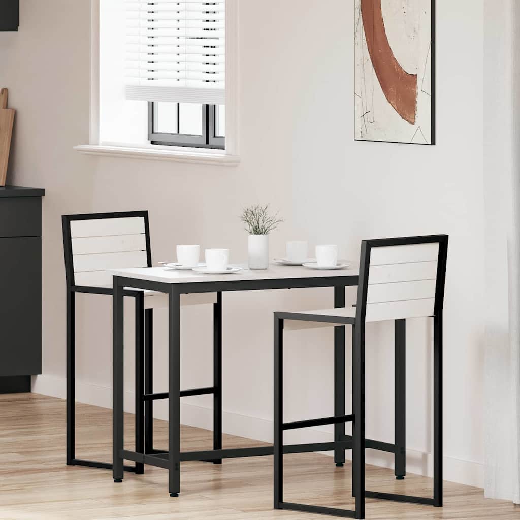Tisch Weiß 100 x 50 x 77 cm Ingenieure Holz und Stahl
