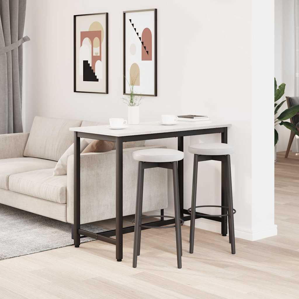 Tisch Weiß 100 x 50 x 77 cm Ingenieure Holz und Stahl