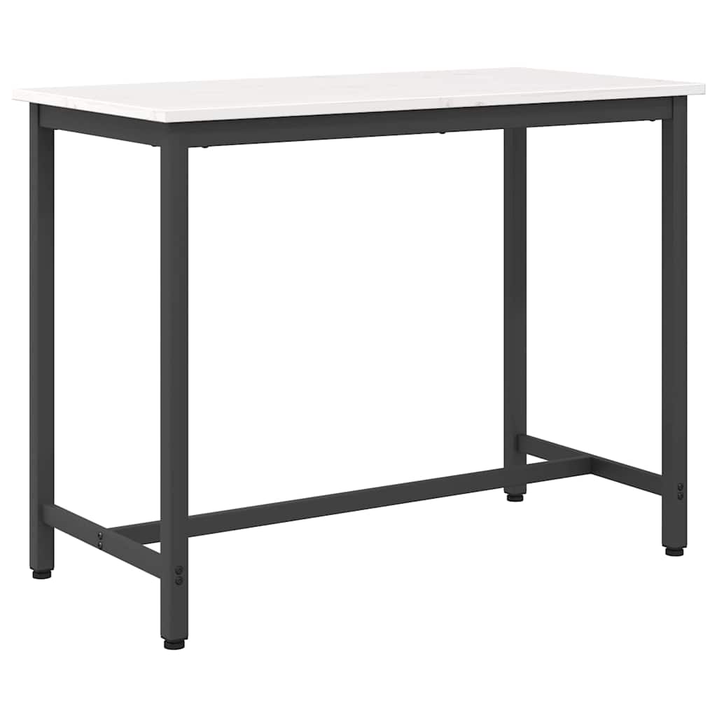 Tisch Weiß 100 x 50 x 77 cm Ingenieure Holz und Stahl
