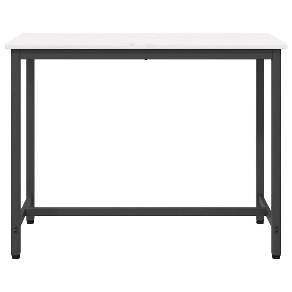 Tisch Weiß 100 x 50 x 77 cm Ingenieure Holz und Stahl