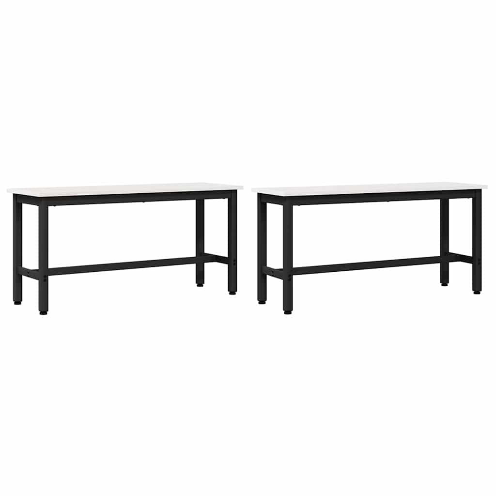 Esstischbank 100 x 32,5 x 49 cm 2 stk. Massives Kiefernholz