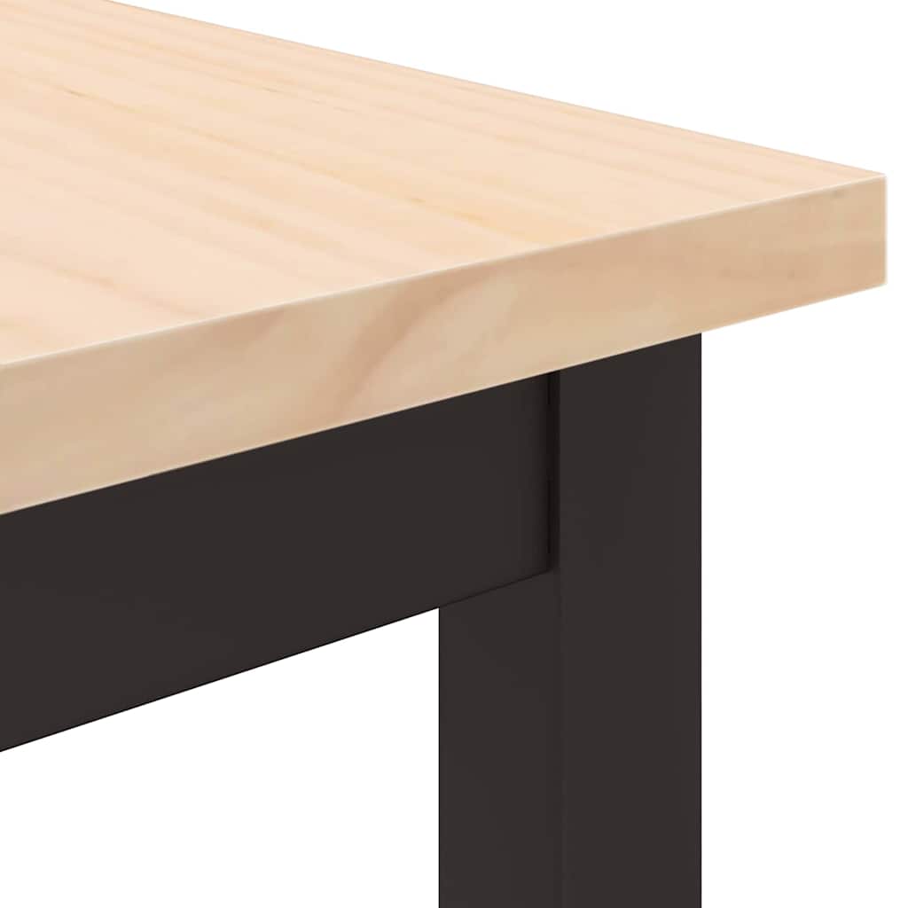 Tisch Natur 100 x 50 x 77 cm Ingenieure Holz und Stahl