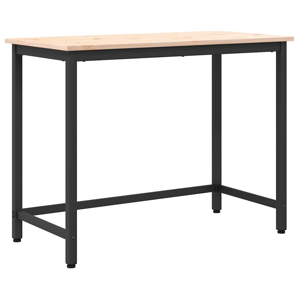 Tisch Natur 100 x 50 x 77 cm Ingenieure Holz und Stahl