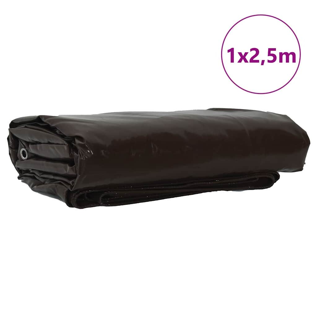 Plane 650g / m² Braun 1 x 2,5 m Canvas mit PVC-Beschichtung