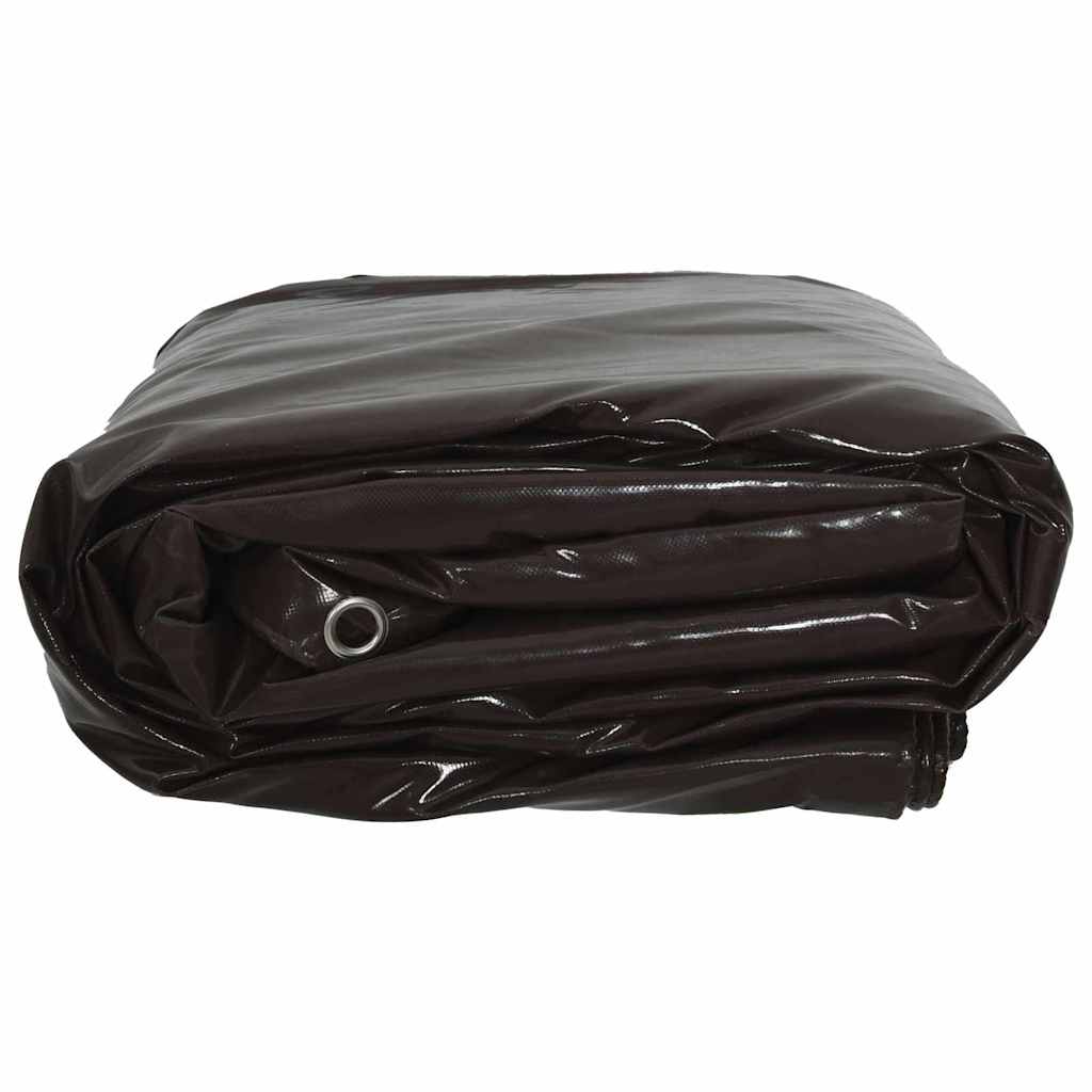 Plane 650g / m² Braun 5 x 7 m Canvas mit PVC-Beschichtung
