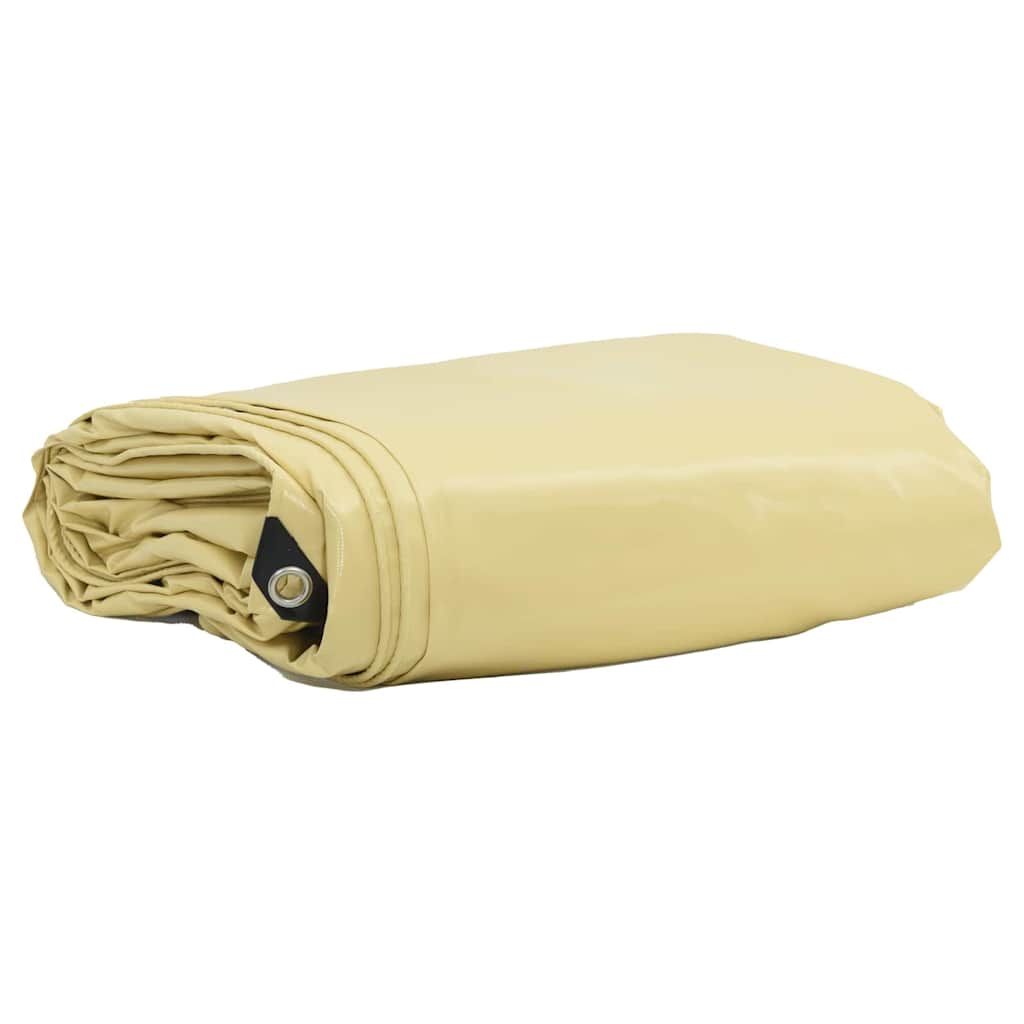 Plane 650g / m² Beige 4 x 7 m Canvas mit PVC-Beschichtung