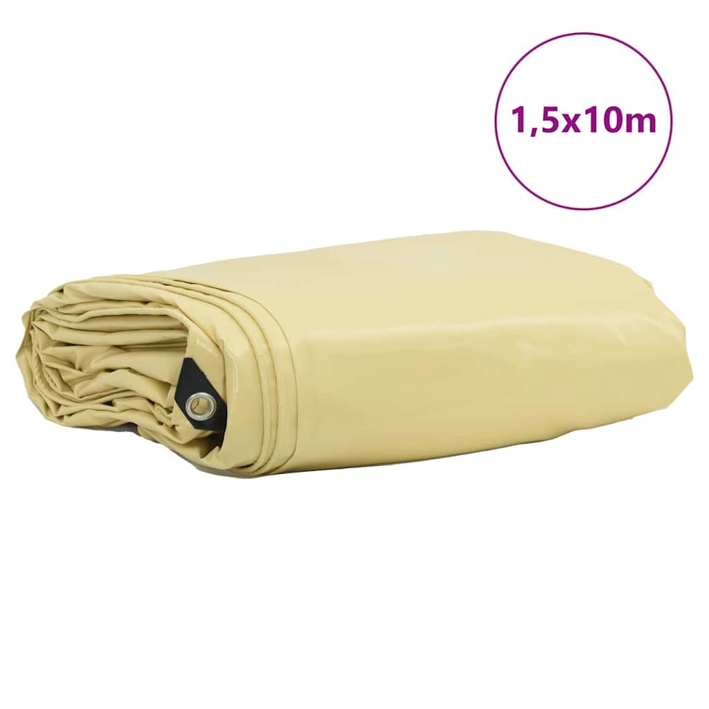 Plane 650g / m² Beige 1,5 x 10 m Canvas mit PVC-Beschichtung