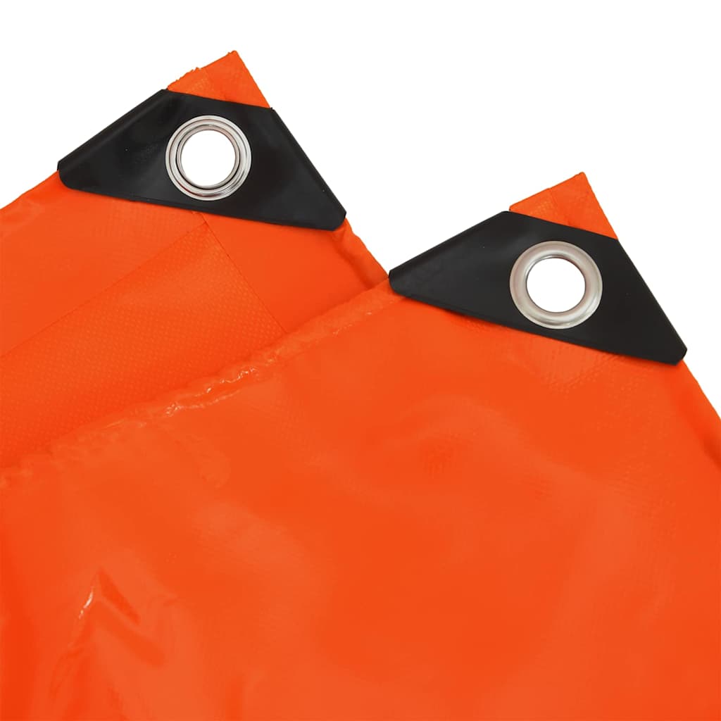 Plane 650g / m² Orange 4 x 6 m Canvas mit PVC-Beschichtung