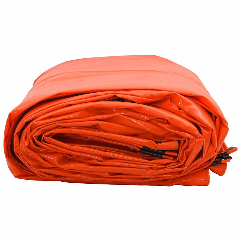 Plane 650g / m² Orange 4 x 6 m Canvas mit PVC-Beschichtung