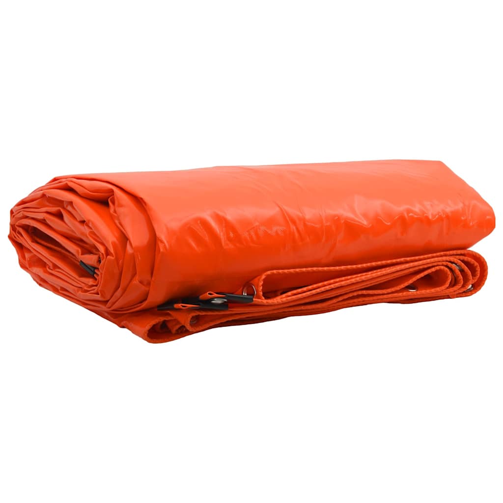 Plane 650g / m² Orange 4 x 7 m Canvas mit PVC-Beschichtung