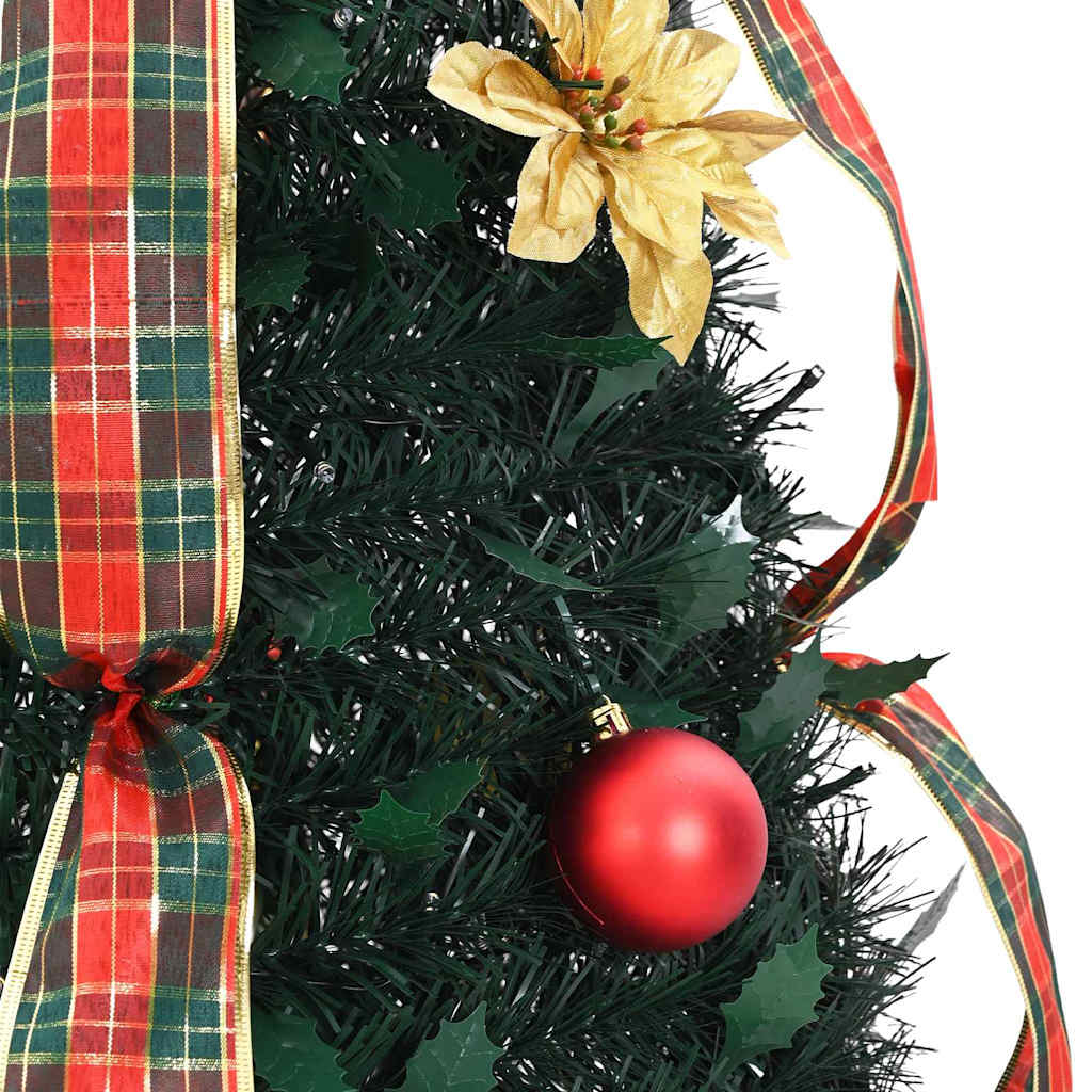 Künstlicher Weihnachtsbaum mit 50 LEDs Grün 125 cm PVC