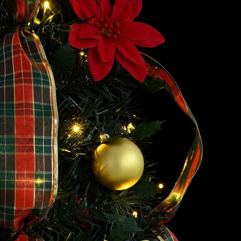 Künstlicher Weihnachtsbaum mit 50 LEDs Grün 125 cm PVC