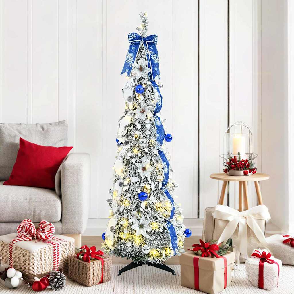 Künstlicher Weihnachtsbaum Weiß 150 cm PVC