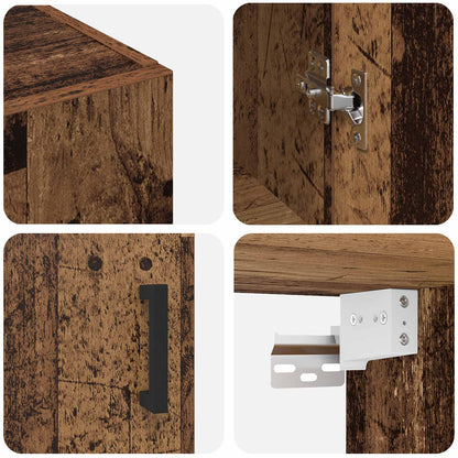 Wandschrank 2 stk. Altholz 69,5 x 34 x 90 cm Holzwerkstoff