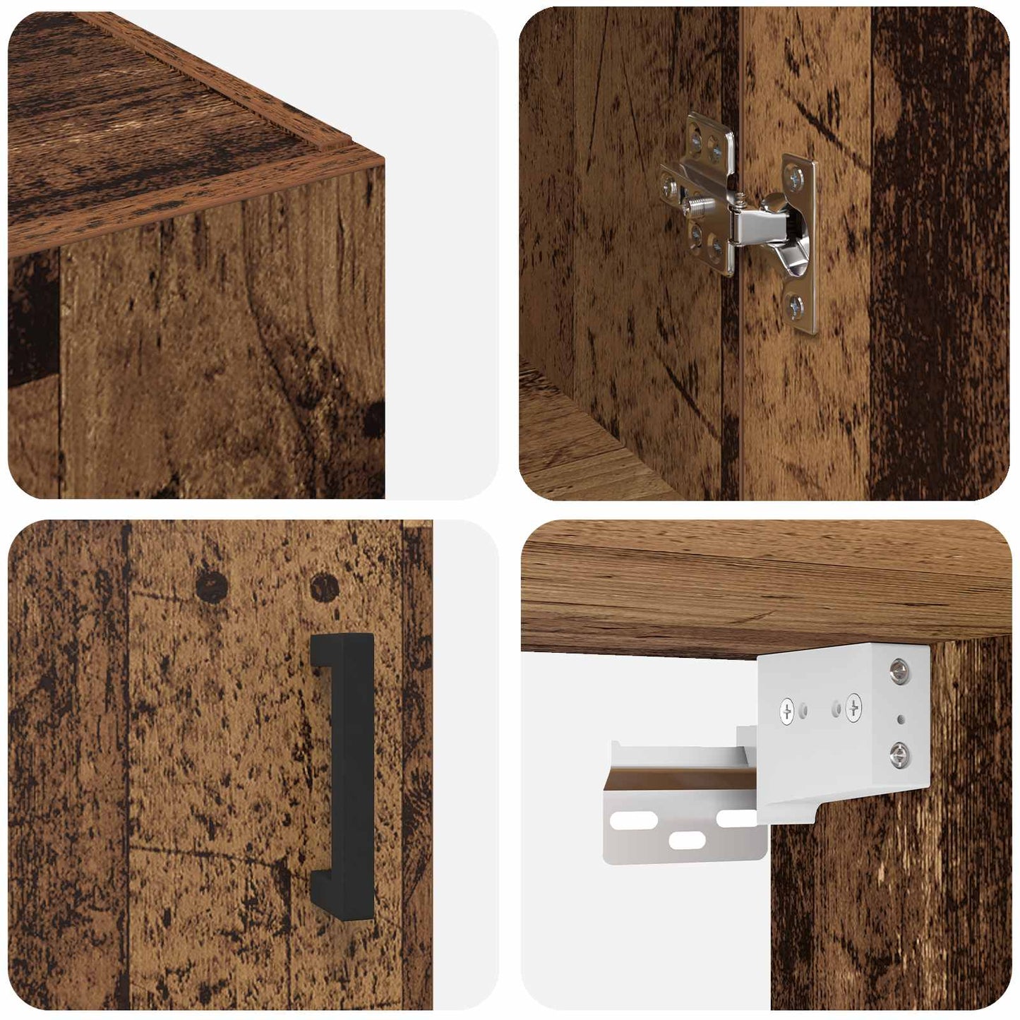 Wandschrank 2 stk. Altholz 69,5 x 34 x 90 cm Holzwerkstoff
