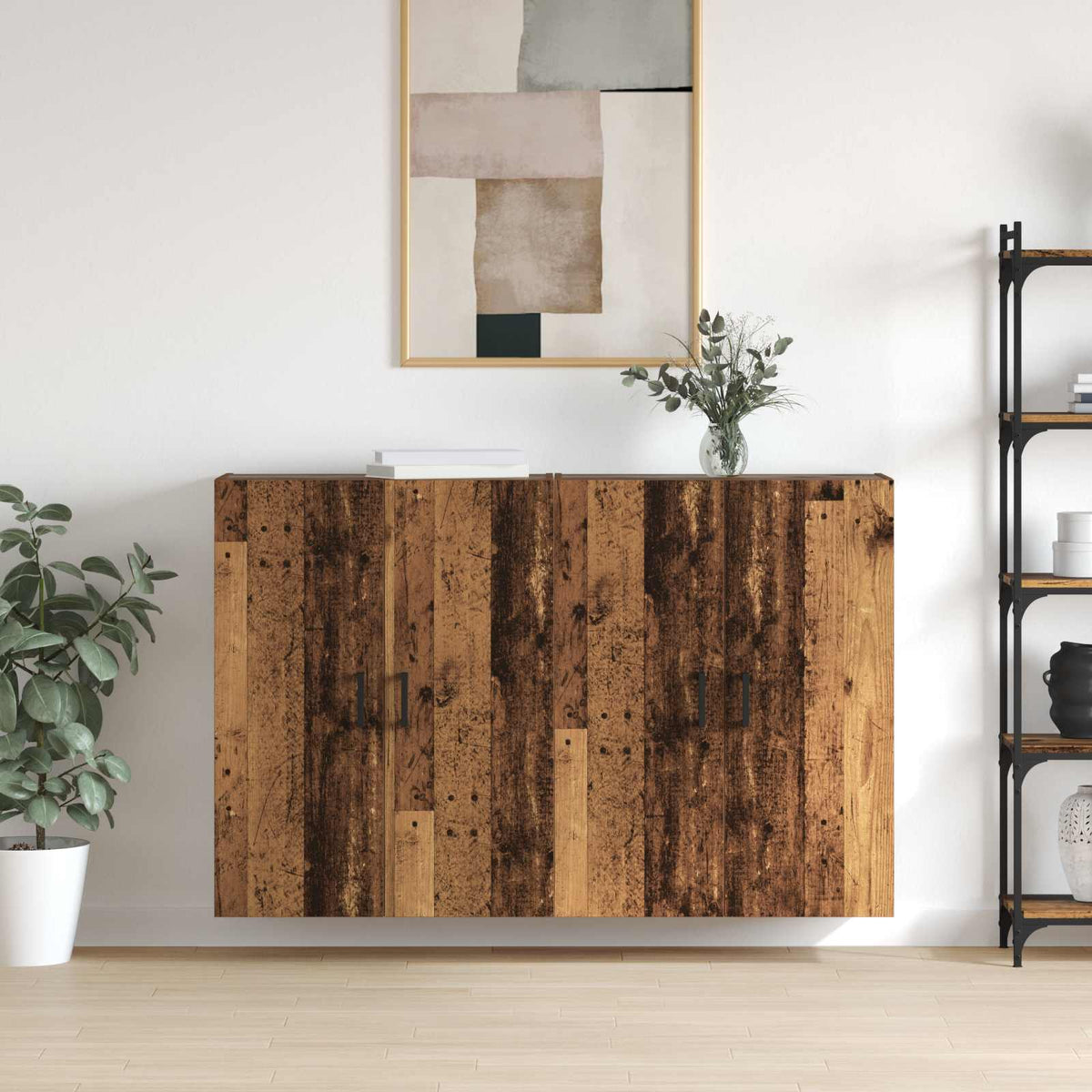 Wandschrank 2 stk. Altholz 69,5 x 34 x 90 cm Holzwerkstoff