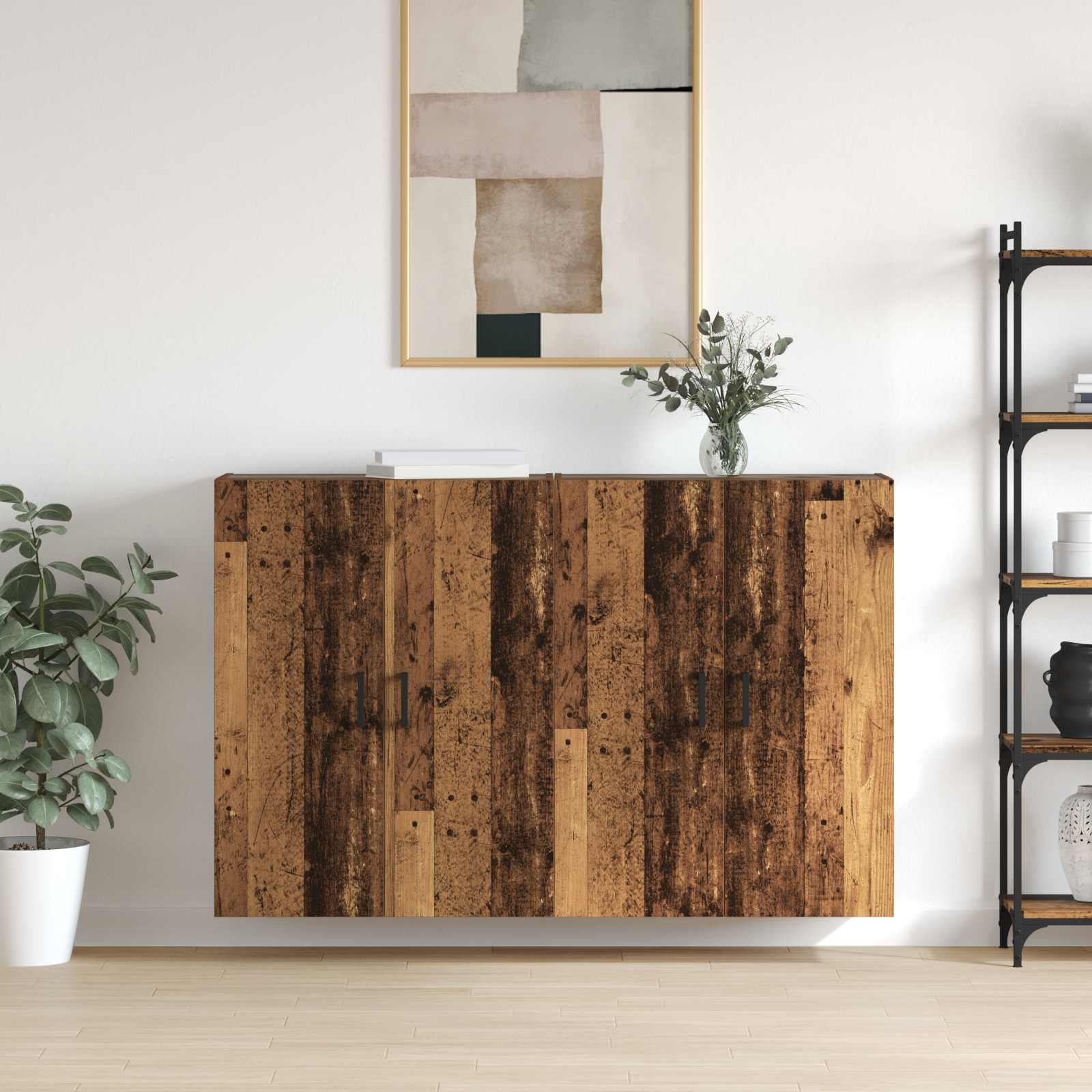 Wandschrank 2 stk. Altholz 69,5 x 34 x 90 cm Holzwerkstoff