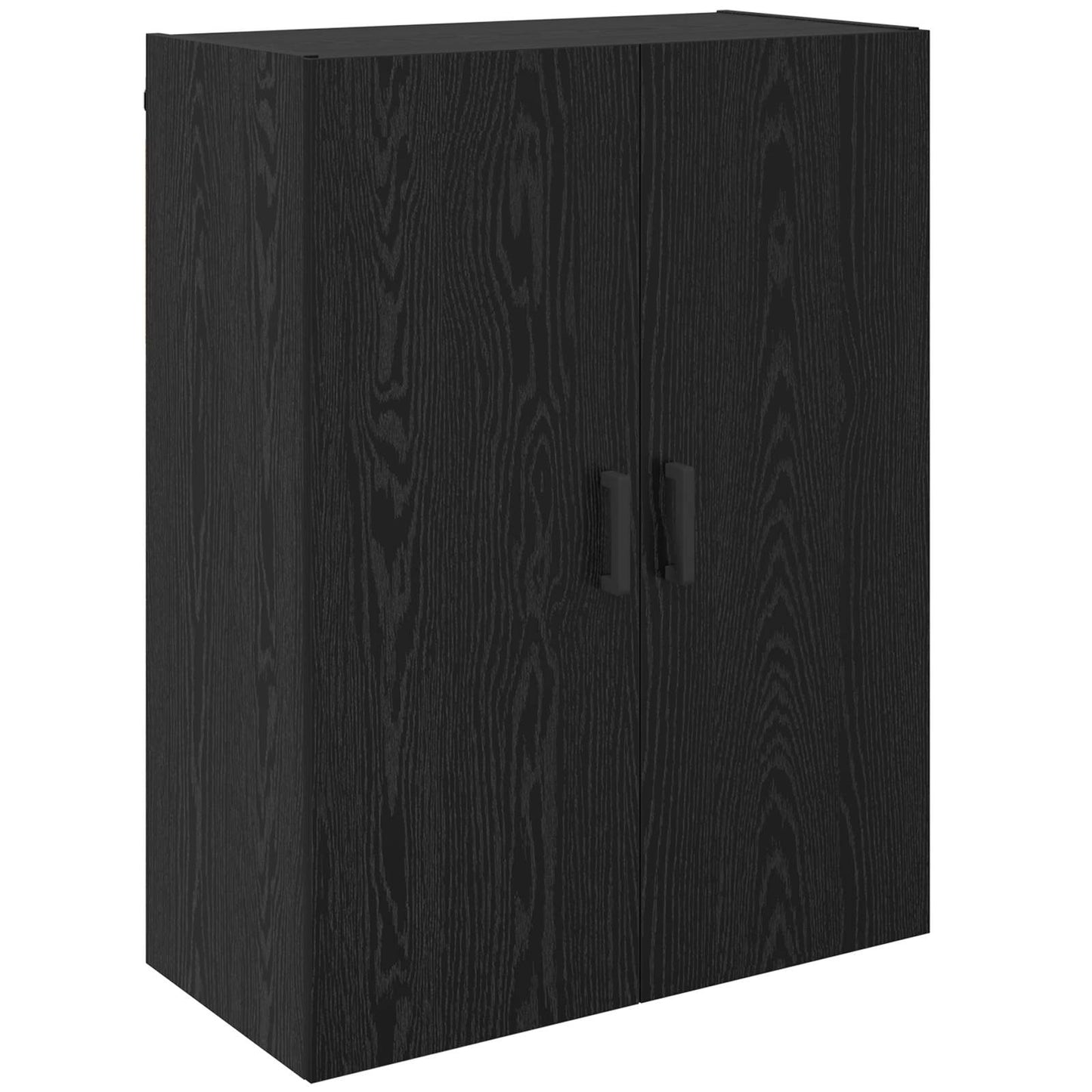 Wandschrank 2 stk. Schwarz Eichen-Optik 69,5 x 34 x 90 cm