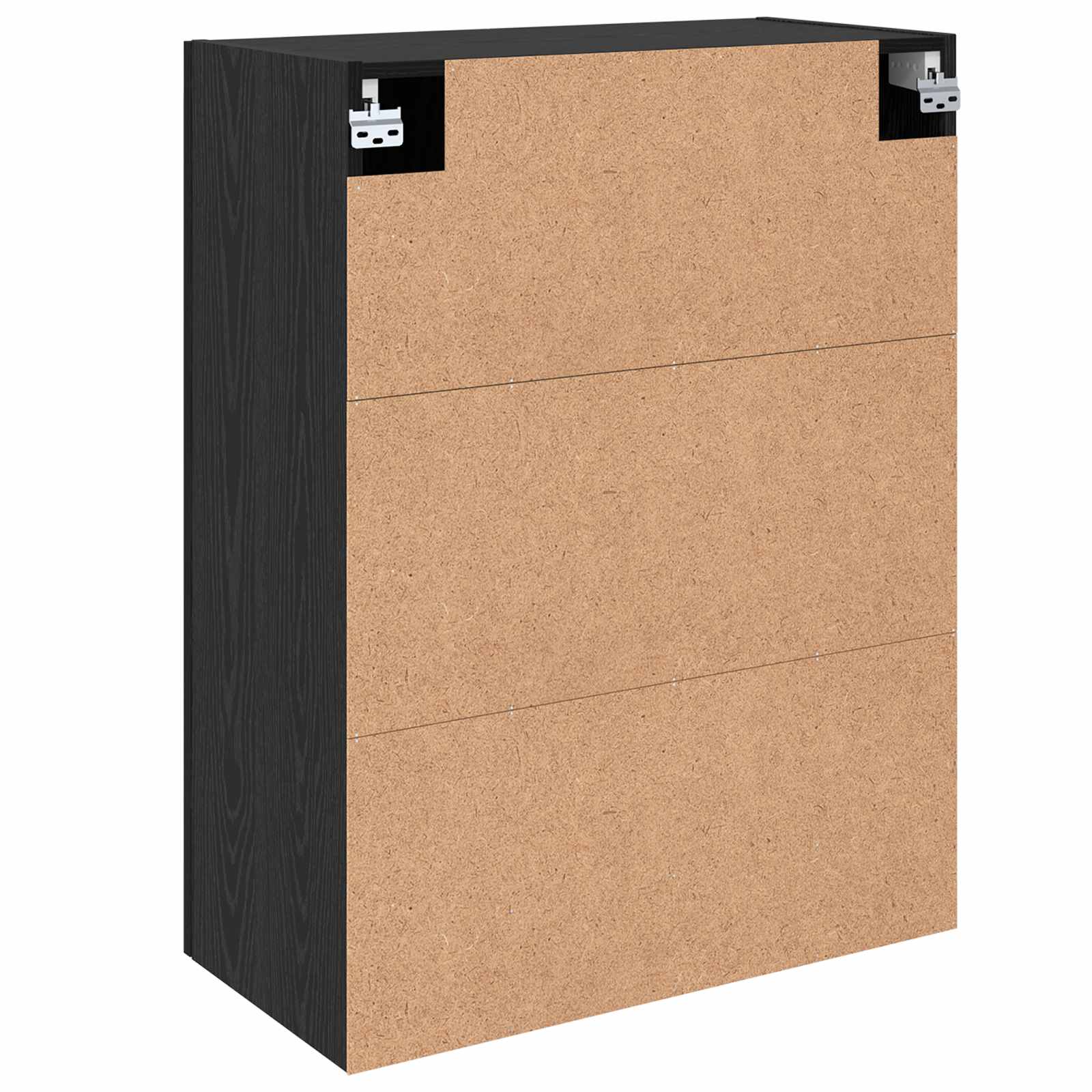 Wandschrank 2 stk. Schwarz Eichen-Optik 69,5 x 34 x 90 cm