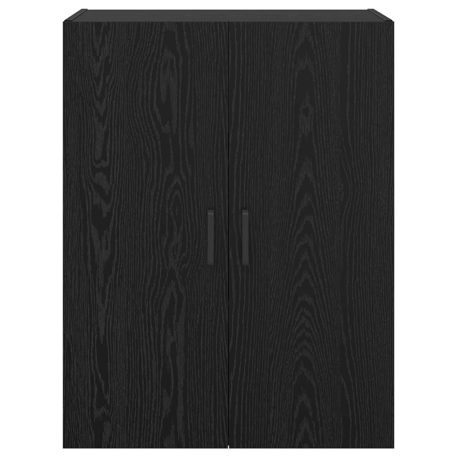 Wandschrank 2 stk. Schwarz Eichen-Optik 69,5 x 34 x 90 cm