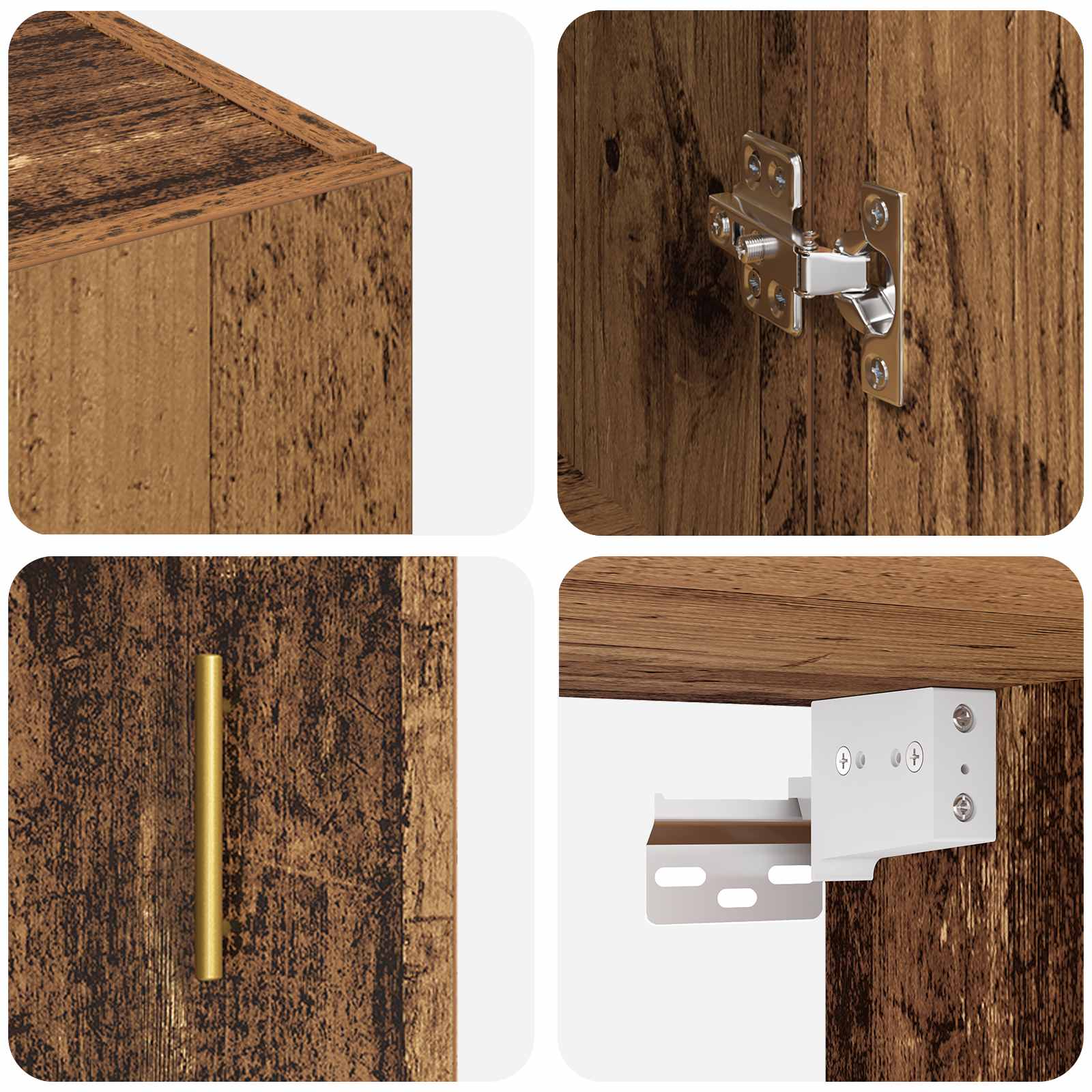 Wandschrank 2 stk. Altholz 69,5 x 34 x 90 cm Holzwerkstoff