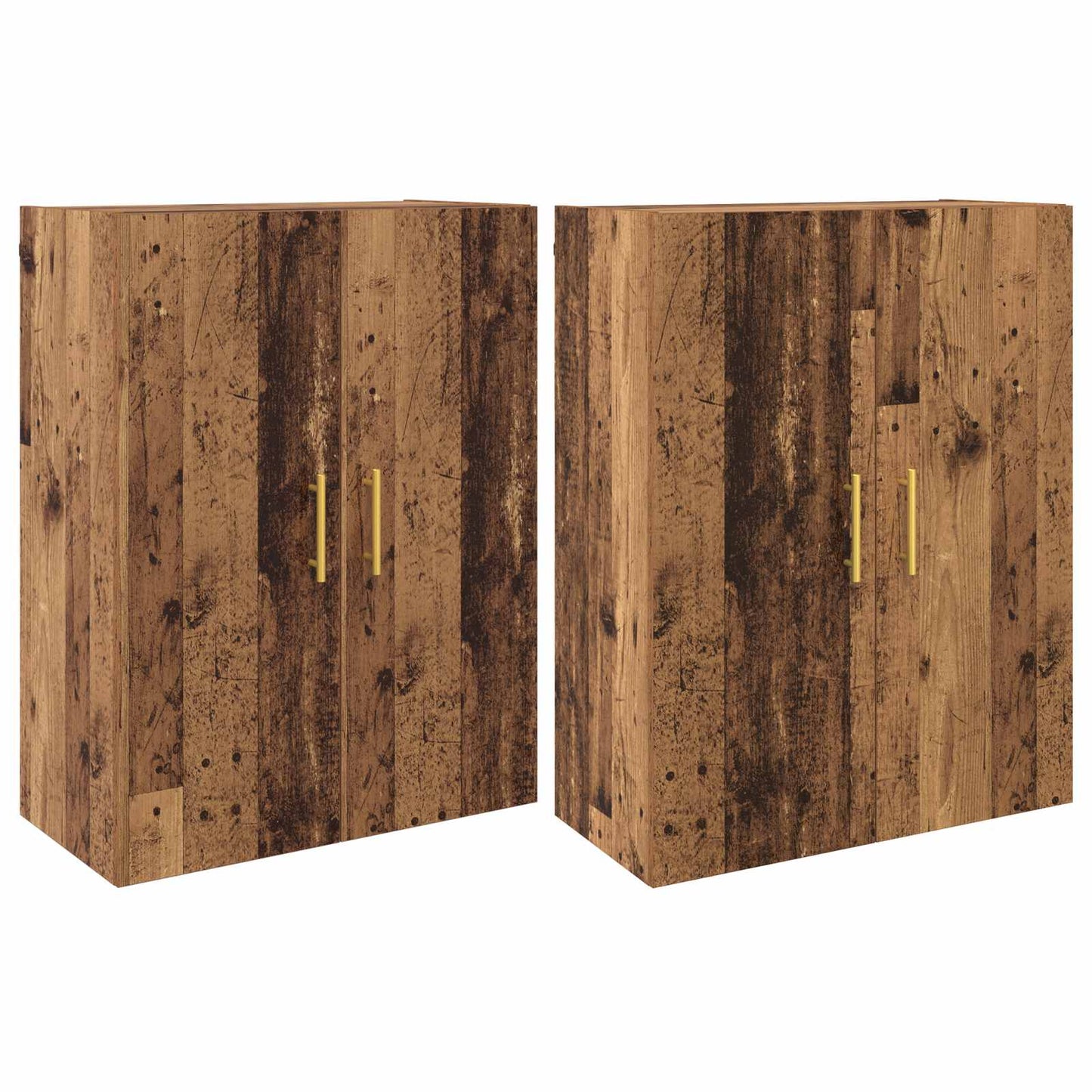 Wandschrank 2 stk. Altholz 69,5 x 34 x 90 cm Holzwerkstoff