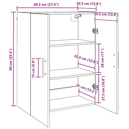 Wandschrank 2 stk. Altholz 69,5 x 34 x 90 cm Holzwerkstoff