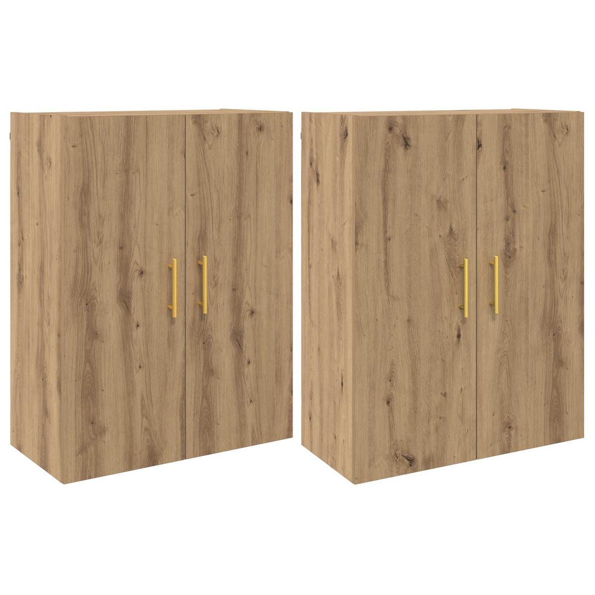 Wandschrank 2 stk. Artisan-Eiche 69,5 x 34 x 90 cm