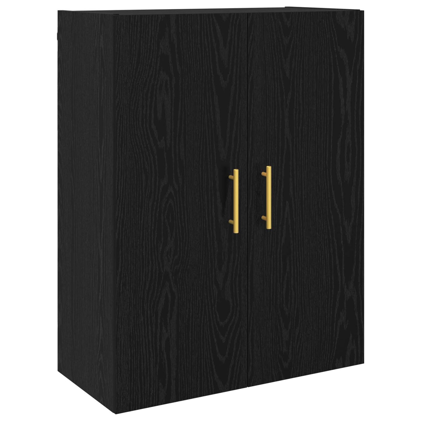 Wandschrank 2 stk. Schwarz Eichen-Optik 69,5 x 34 x 90 cm