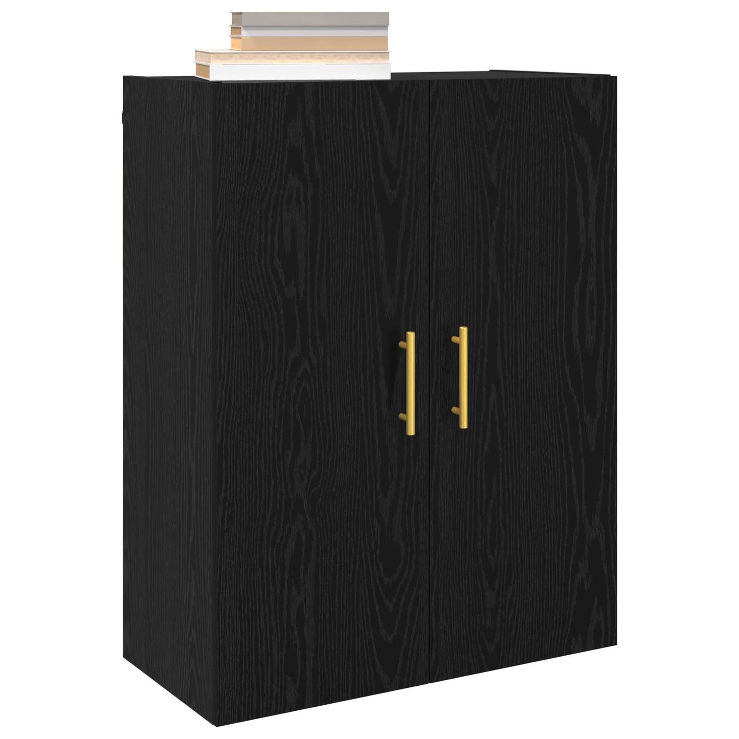 Wandschrank 2 stk. Schwarz Eichen-Optik 69,5 x 34 x 90 cm