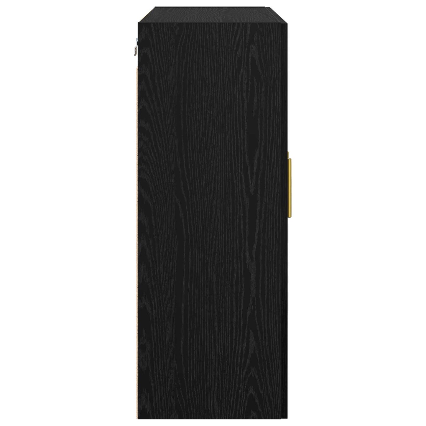Wandschrank 2 stk. Schwarz Eichen-Optik 69,5 x 34 x 90 cm