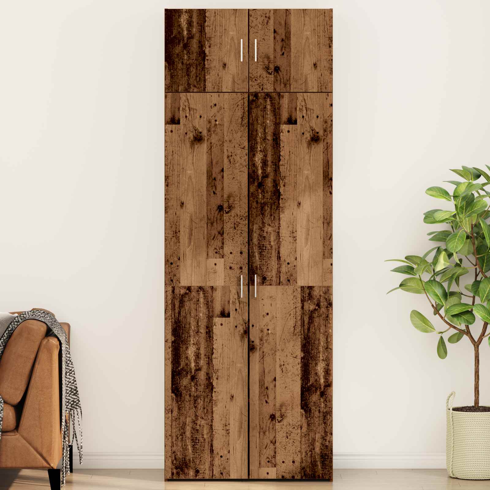 Aufbewahrungsschrank 2 pcs Altholz 80 x 42,5 x 225 cm