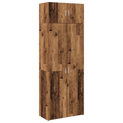 Aufbewahrungsschrank 2 stk. Altholz 80 x 42,5 x 225 cm