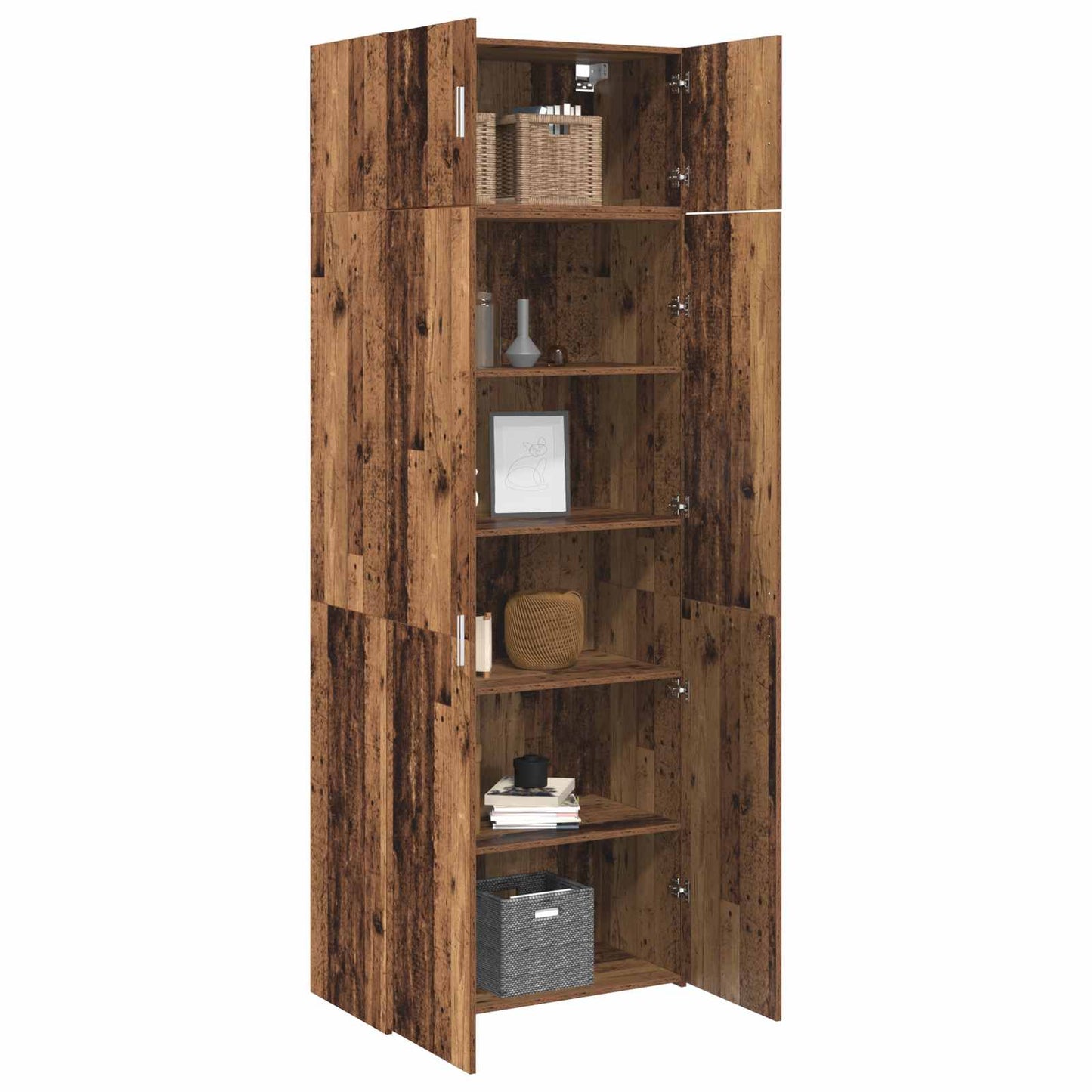 Aufbewahrungsschrank 2 pcs Altholz 80 x 42,5 x 225 cm