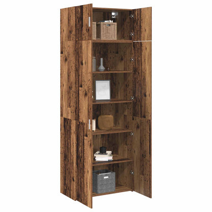 Aufbewahrungsschrank 2 stk. Altholz 80 x 42,5 x 225 cm