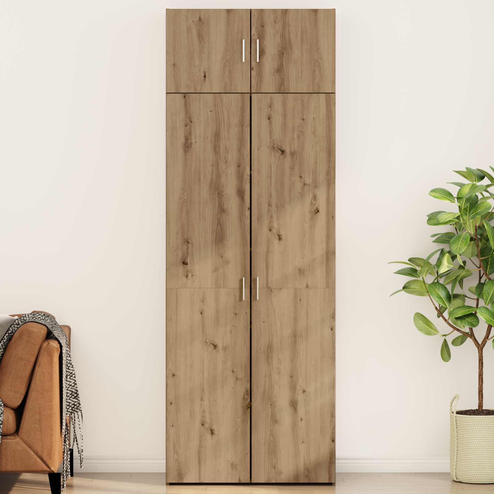 Aufbewahrungsschrank 2 stk. Artisan-Eiche 80 x 42,5 x 225 cm