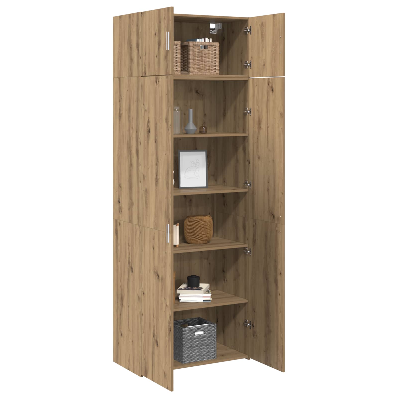 Aufbewahrungsschrank 2 stk. Artisan-Eiche 80 x 42,5 x 225 cm