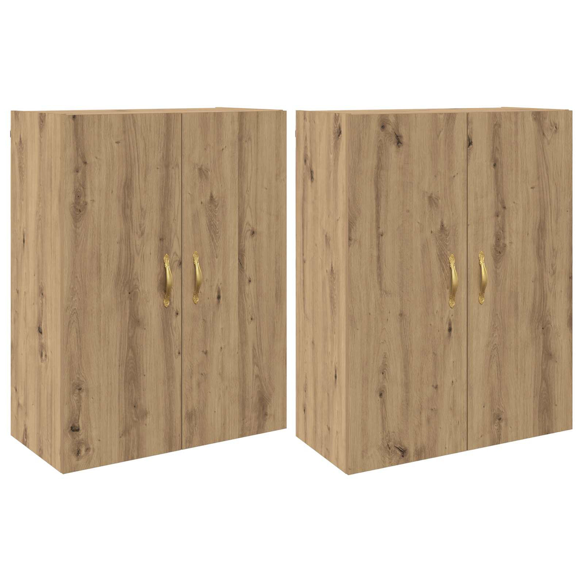 Wandschrank 2 stk. Artisan-Eiche 69,5 x 34 x 90 cm