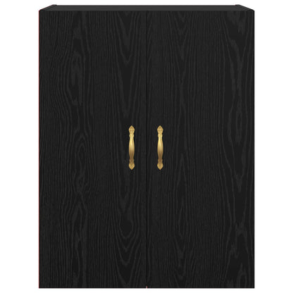 Wandschrank 2 stk. Schwarz Eichen-Optik 69,5 x 34 x 90 cm