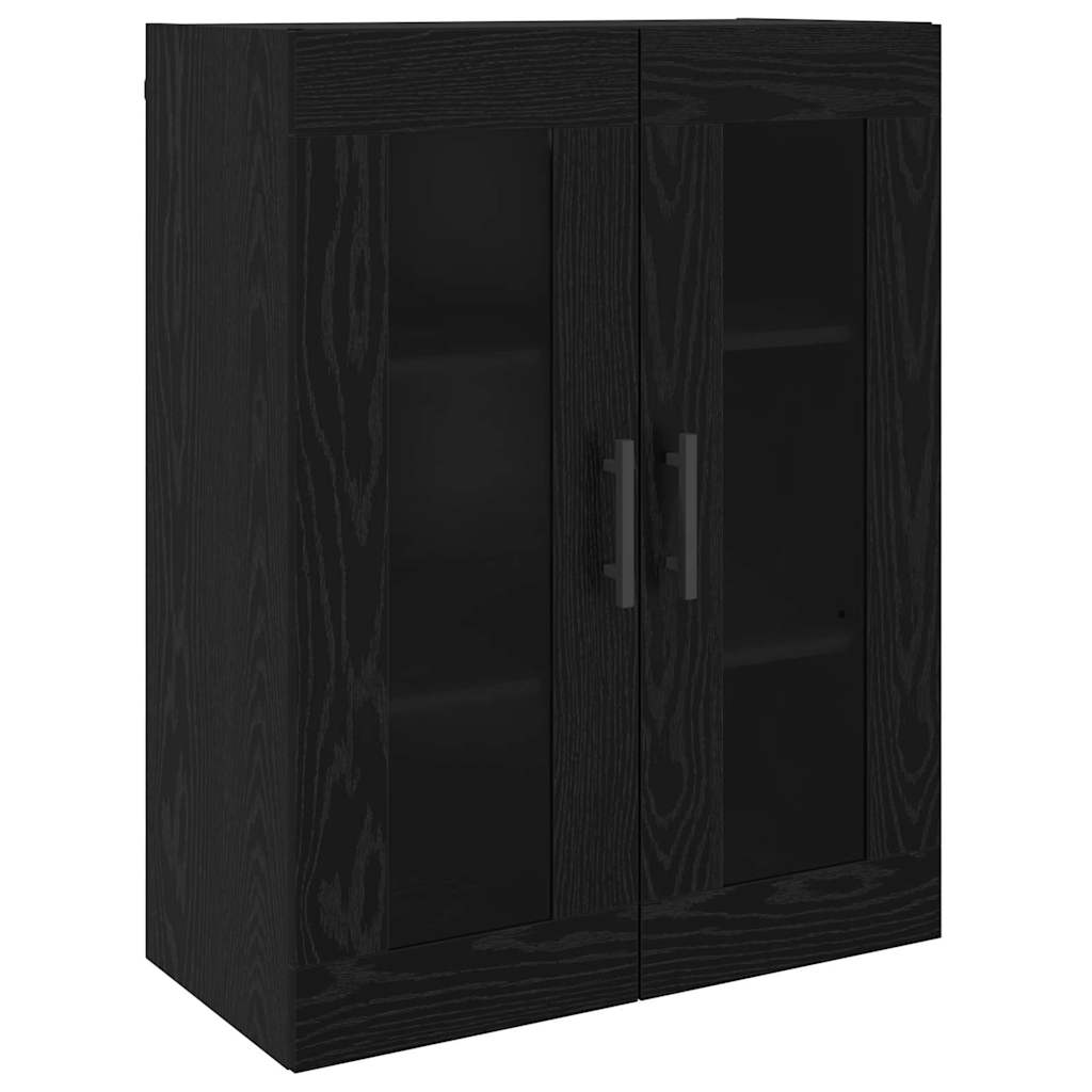 Highboard 2 stk. Schwarz Eichen-Optik 69,5 x 34 x 180 cm