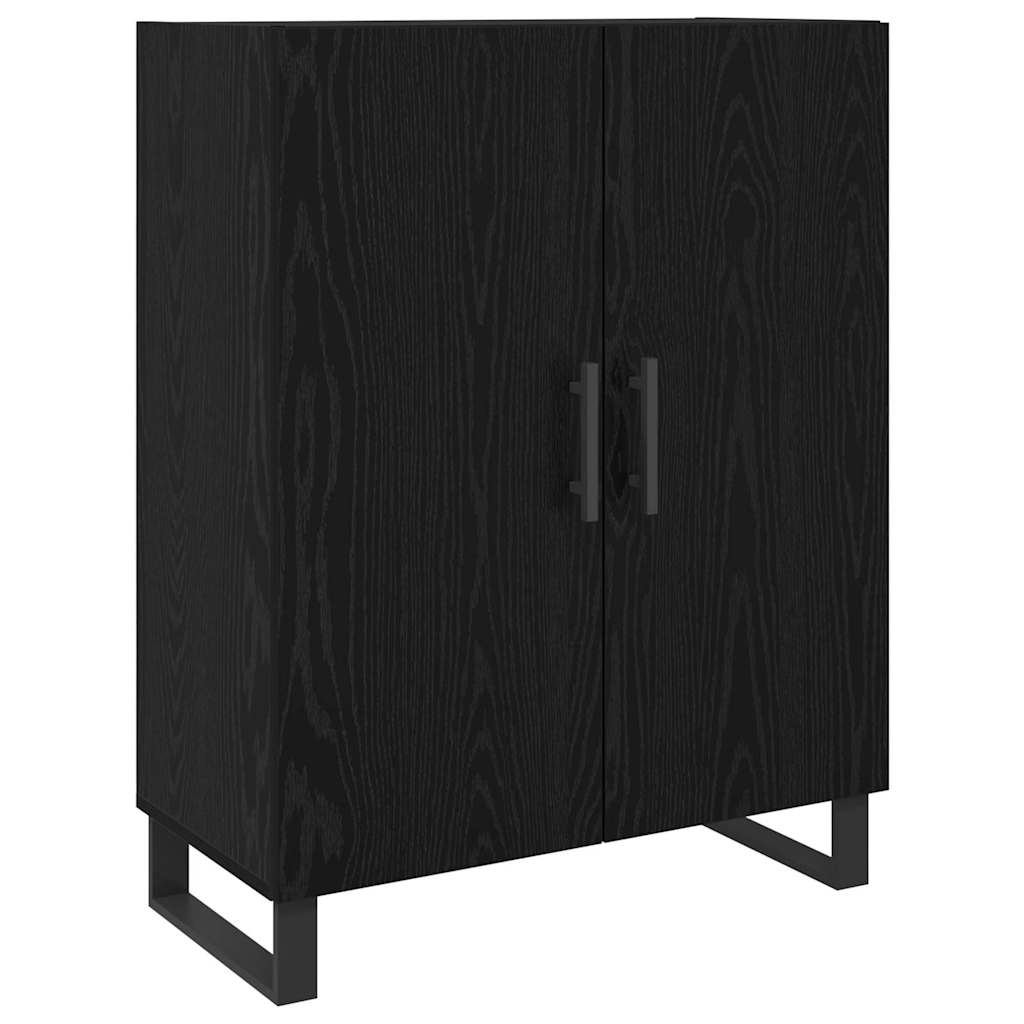 Highboard 2 stk. Schwarz Eichen-Optik 69,5 x 34 x 180 cm