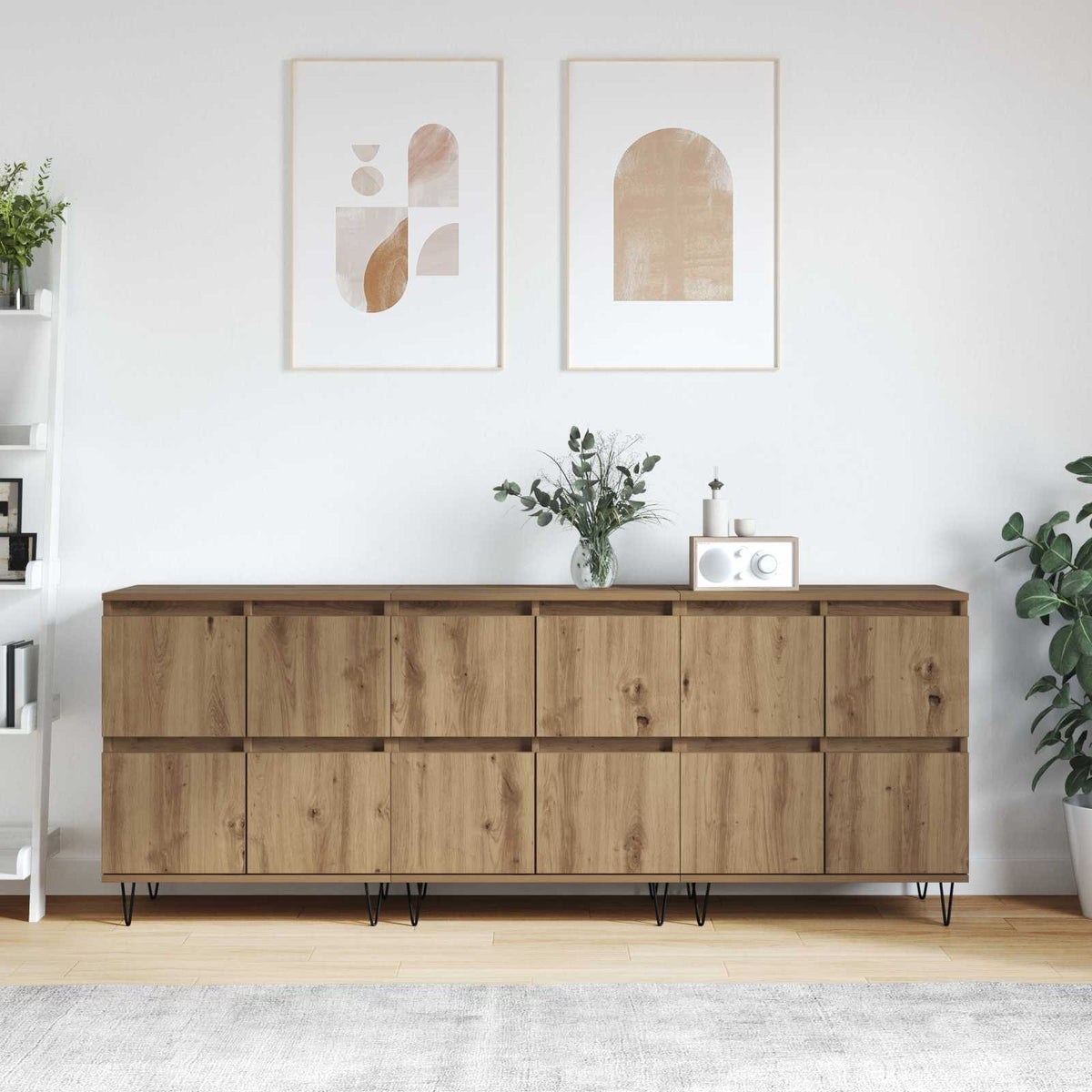 Sideboards 3 stk. Artisan-Eiche