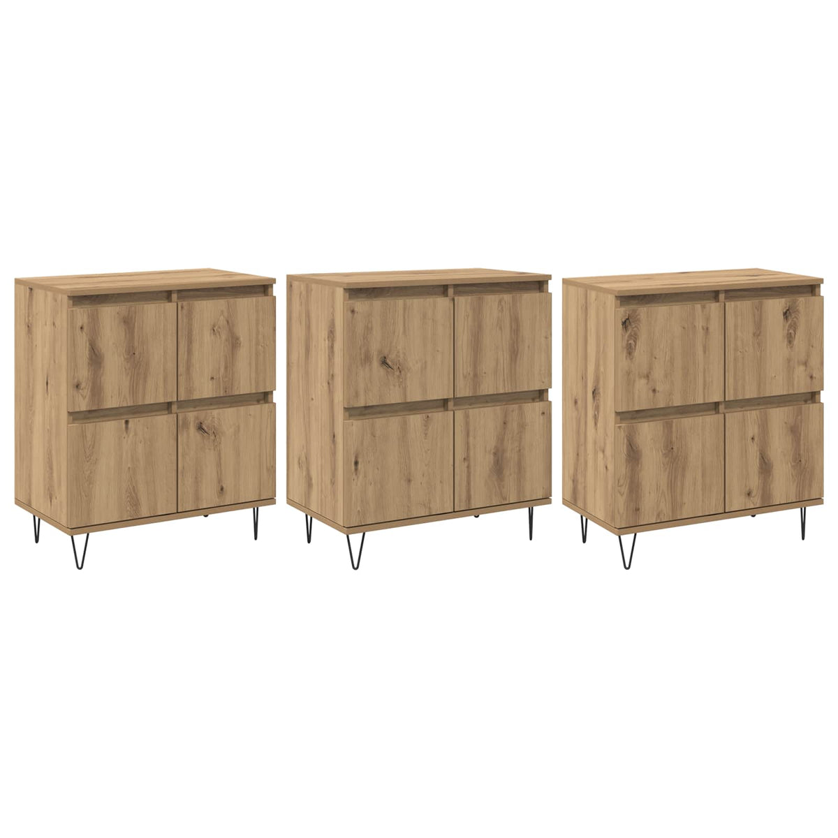 Sideboards 3 stk. Artisan-Eiche