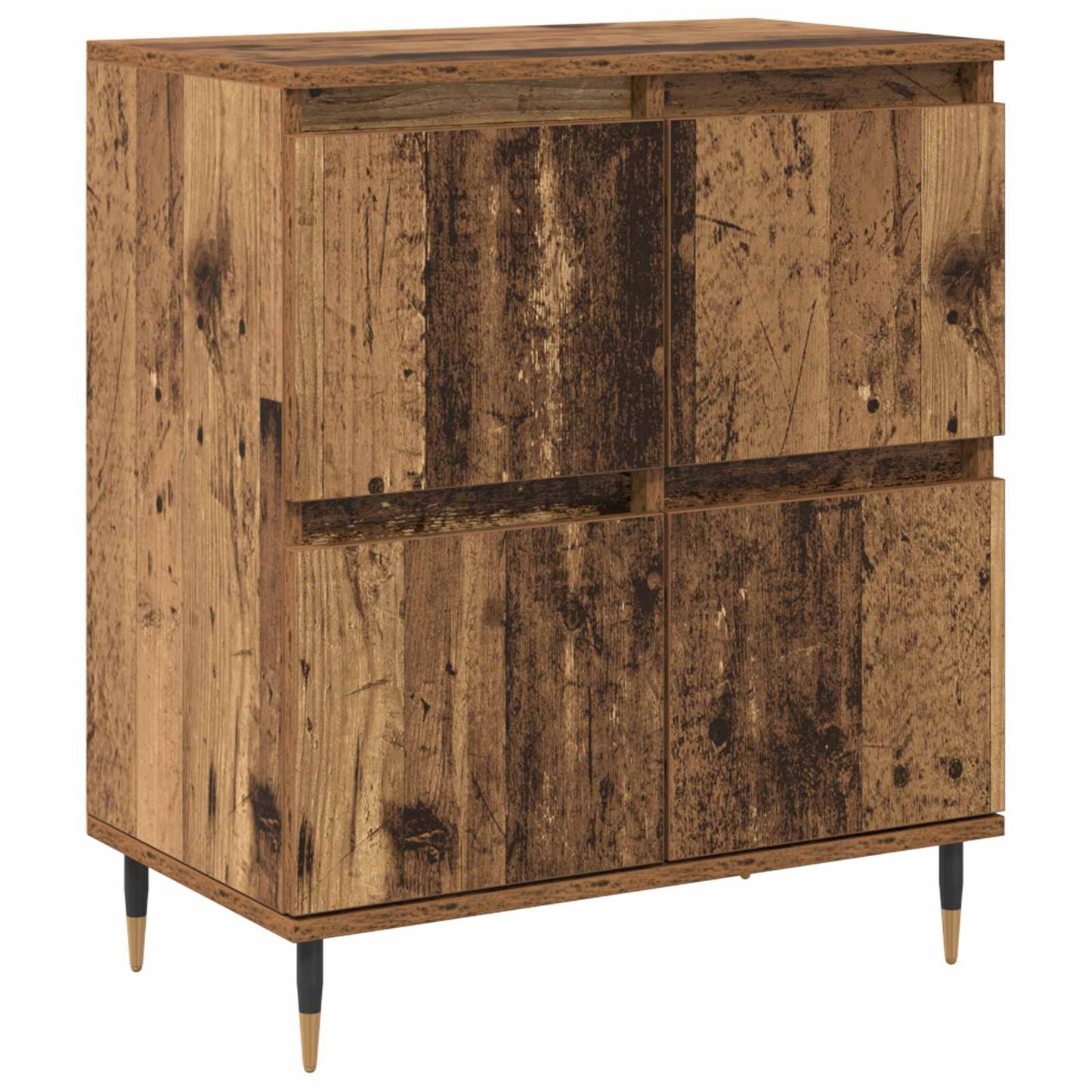 Aufbewahrungsschrank 2 stk. Altholz 60 x 35 x 70 cm