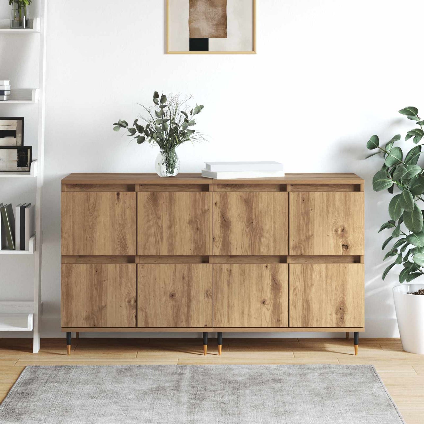 Aufbewahrungsschrank 2 stk. Artisan-Eiche 60 x 35 x 70 cm