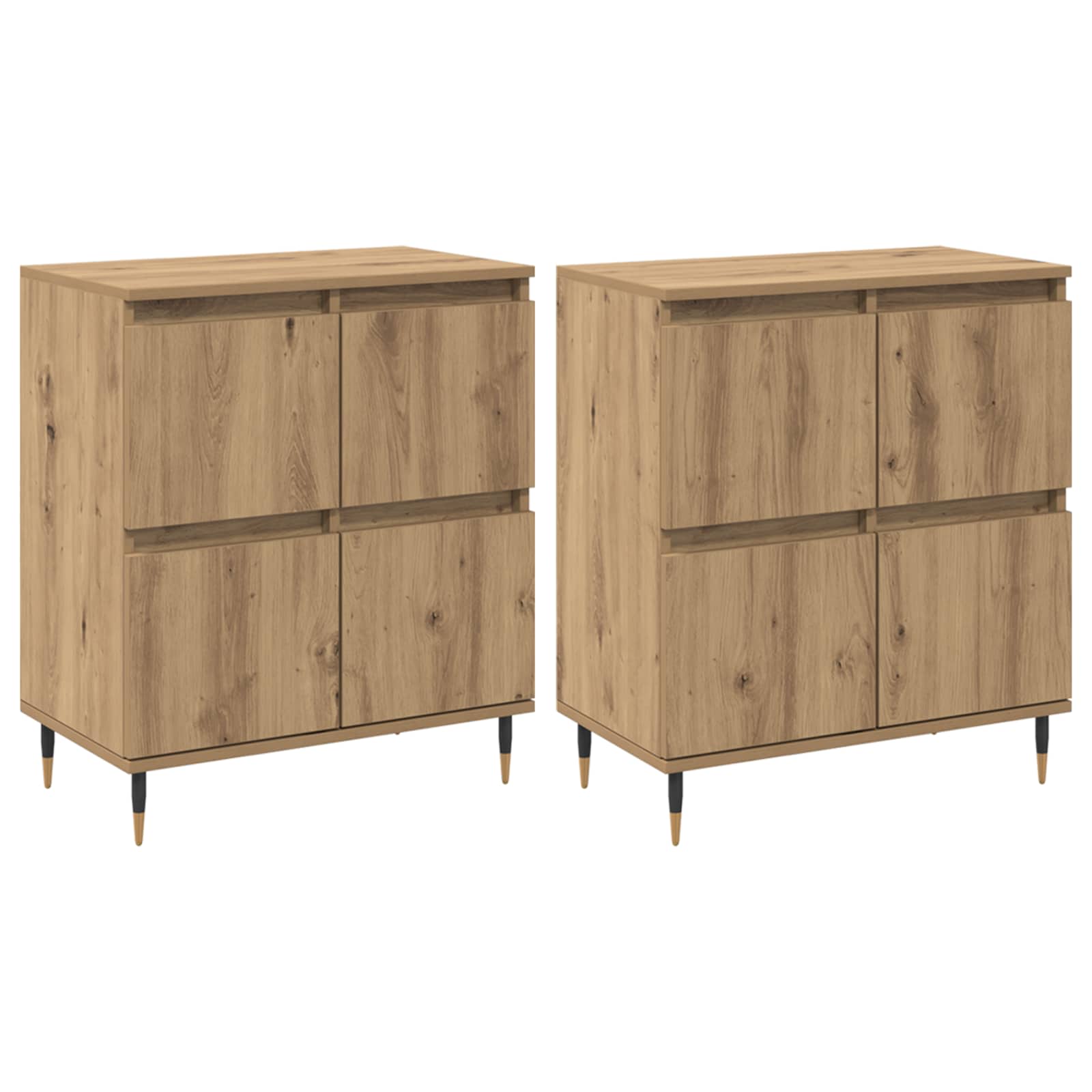 Aufbewahrungsschrank 2 stk. Artisan-Eiche 60 x 35 x 70 cm