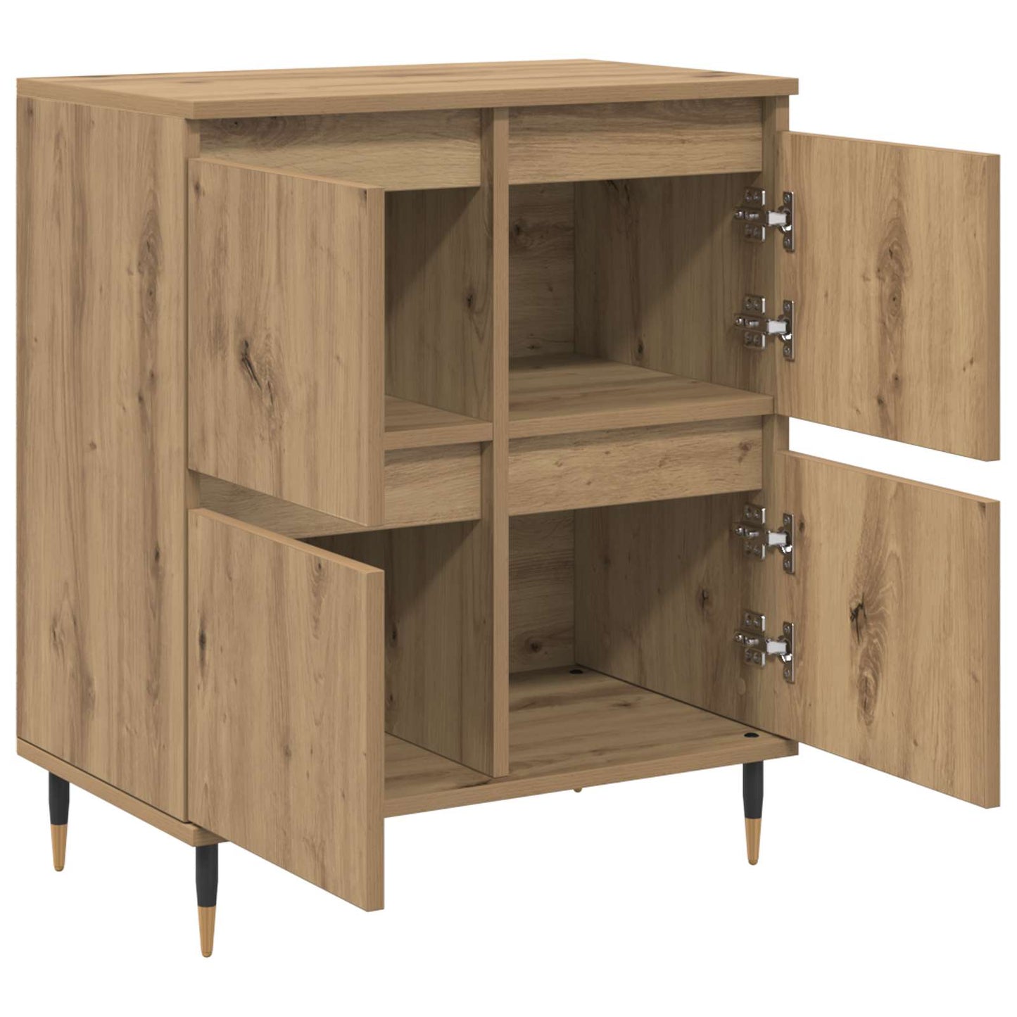 Aufbewahrungsschrank 2 stk. Artisan-Eiche 60 x 35 x 70 cm