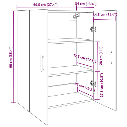 Wandschrank 2 stk. Altholz 69,5 x 34 x 90 cm Holzwerkstoff