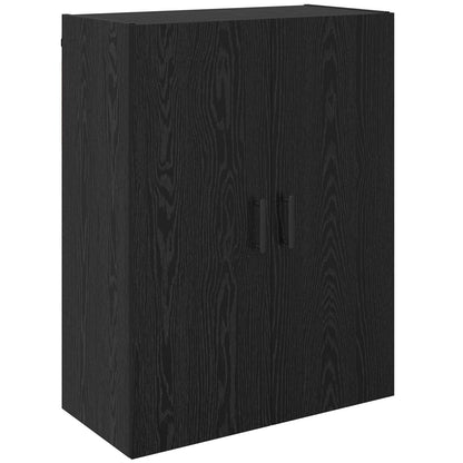 Wandschrank 2 stk. Schwarz Eichen-Optik 69,5 x 34 x 90 cm